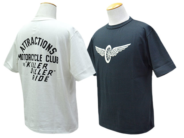 全2色【ATTRACTIONS/アトラクションズ】×【MASA SCLULP/マサスカルプ】2026SS「Flying Wheel S/S Tee/フライングホイールショートスリーブTee」(AM0013) (アメカジ/WEARMASTERS/ウェアマスターズ/BILTBUCK/ビルトバック/WOLF PACK/ウルフパック)