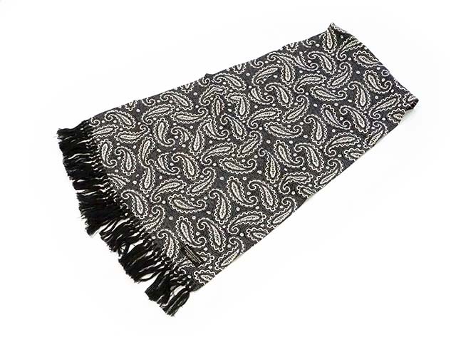 【WEARMASTERS by ATTRACTIONS/ウエアマスターズバイアトラクションズ】2025AW「Black Paisley Scarf/ブラックペイズリースカーフ」(WS020)(アメカジ/BILTBUCK/ビルトバック/WOLF PACK/ウルフパック)|WOLF PACK店