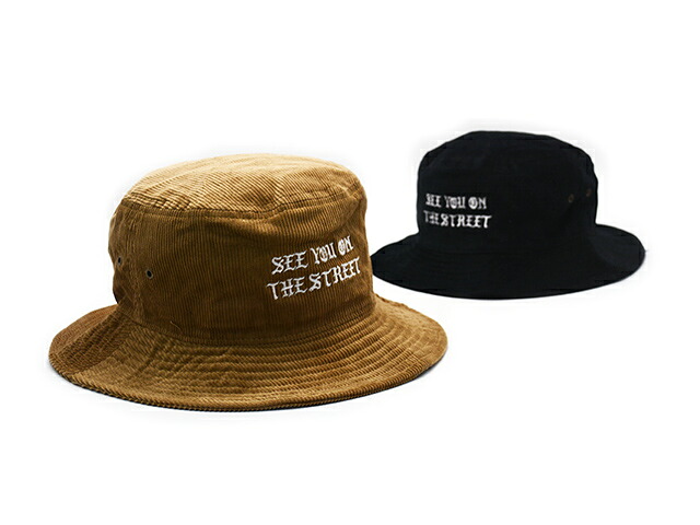 全2色【DAZZLE SUGAR/ダズルシュガー】2026SS「SEE YOU ON THE STREET Corduroy Bucket Hat/シーユーオンザストリートコーデュロイバケットハット」 (アメカジ/ストリート/ハーレー/トライアンフ/バイカー/バイク/チョッパー/カスタム/WOLF PACK/ウルフパック)