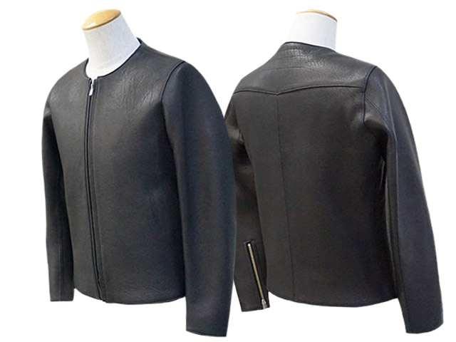 【楽天市場】【FINE CREEK&CO/ファインクリークアンドコー】「Collarless Paded Single Riders  Jacket”Bad”/カラーレスパデッドシングルライダースジャケット”バッド”」(ACJK043)(ファインクリークレザーズ/WOLF  PACK/ウルフパック) : WOLF PACK ...