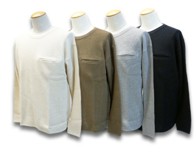 全4色【CWORKS by FINE CREEK\u0026CO/シーワークス バイ ファインクリークアンドコー】2023AW「Heavy Weight Waffle L/S Tee”Clifford”/ヘビーウェイトワッフルロングスリーブTee”クリジェラルド・r・フォード”」(CWCU001)【相応う】(狼風呂敷き包み)