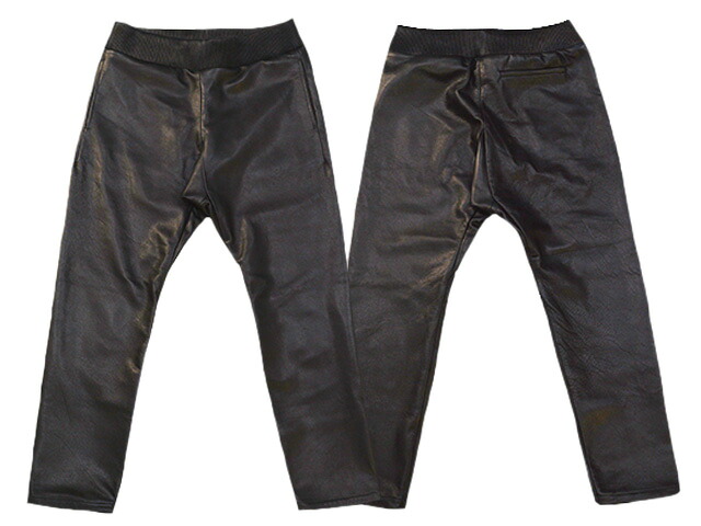 【MOSSIR by FINE CREEK&CO/モシール バイ ファインクリークアンドコー】「Washable Leather Tapered Track Pants&rdquo;LENDER&rdquo;/ウォッシャブルレザーテーパードトラックパンツ&rdquo;レンダー&rdquo;」(MOPT023)【予約商品/2026年中入荷予定】(ファインクリークレザーズ)｜WOLF PACK店