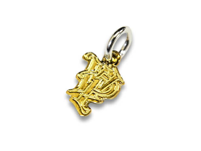 別注【FIRST ARROW\u0027s/ファーストアローズ】×【WOLF PACK/狼風呂敷き包み】「K18 Shakin\u0027 Logo Charm/K18シェイキンロゴチャーム」(P-WP)(原住民/北米インディアン/宝飾品/お手々お手伝いさん/しろがね色/ゴールド/アメカジ/佩び物/差し上げ物/ハーレー)