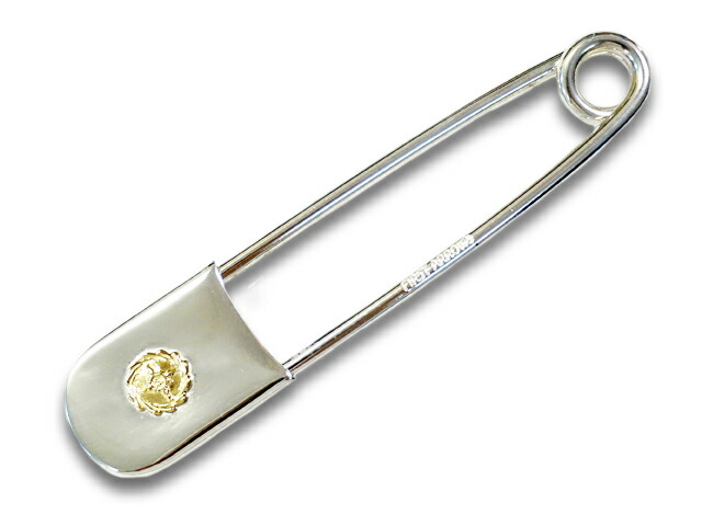 【FIRST ARROW\u0027s/ファーストアローズ】「Large Safety Pins with K18 SP Metal/K18 SP金属元素付き添い人ラージセーフティーピンズ」(O-233)(原住民/北米インディアン/宝飾品/しろがね色/ゴールド/アメカジ/ハーレー/添え物/差し上げ物/WOLF PACK/狼容器に並べる)