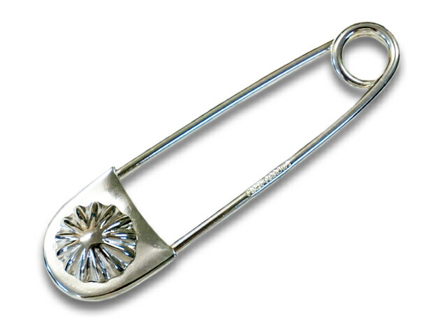 【FIRST ARROW\u0027s/ファーストアローズ】「Medium Safety Pins with SV Medium Concho/SVミディアムコンチョ付き添い人ミディアムセーフティーピンズ」(O-239)(原住民/北米インディアン/しろがね色/アメカジ/ハーレー/付属物/差し上げ物/WOLF PACK/狼容器に並べる)