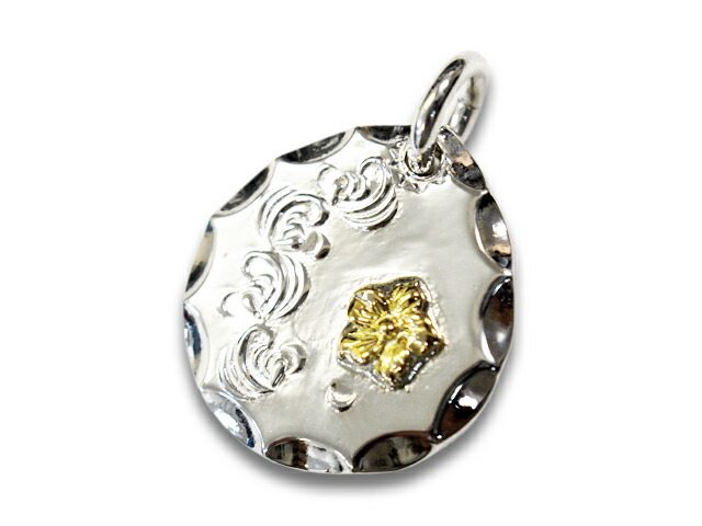 【FIRST ARROW\u0027s/ファーストアローズ】「Floating Arabesque Carving Metal Top with K18 Flower”25φ”/K18御花付釣り浮き唐草タタキメタルトップ”25φ”」(P-416)(原住民/北米インディアン/宝飾品/アメカジ/付属品/差し上げ物/WOLF PACK/狼容器に並べる)