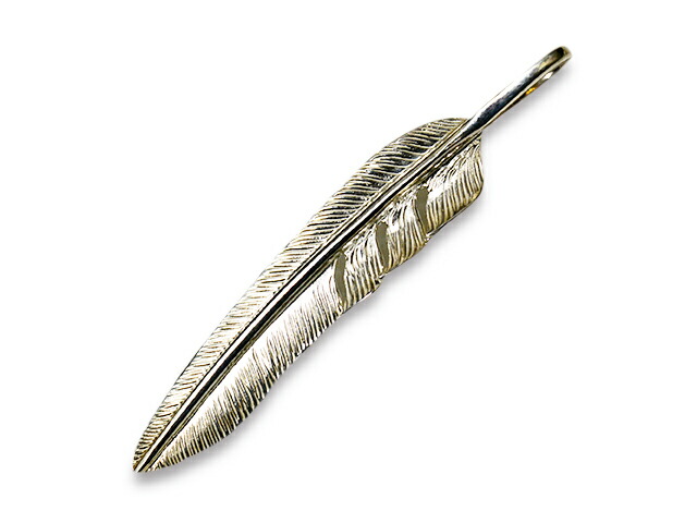 【FIRST ARROW's/ファーストアローズ】「Large Kazekiri Feather”Right”/ラージ風切りフェザー”右向き”」(P-428R) (ネイティブ/インディアン/ジュエリー/ハンドメイド/シルバー/ゴールド/アメカジ/ハーレー/アクセサリー/プレゼント/WOLF PACK/ウルフパック)
