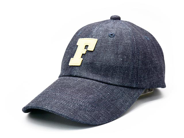 【FULLCOUNT/フルカウント】2026SS「Low-Crown Denim Baseball F Cap/ロークラウンデニムベースボールFキャップ」(6843L) (デニム/ジーンズ/インディゴ/ヴィンテージ/アメカジ/ハーレー/ホットロッド/帽子/WOLF PACK/ウルフパック)