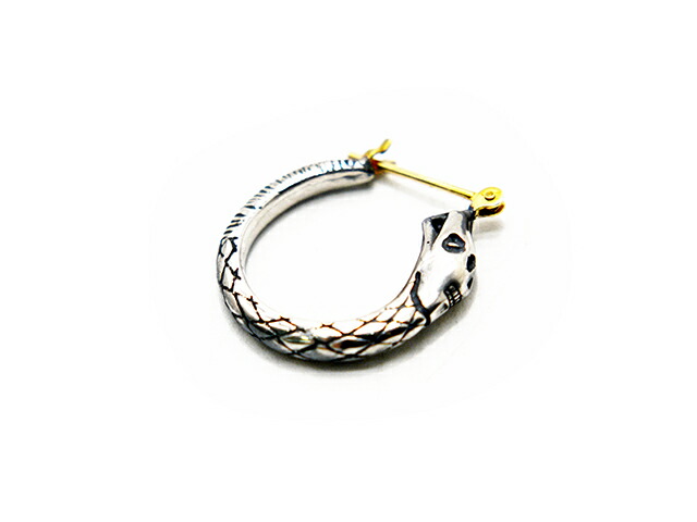 【galcia/ガルシア】「Snake\u0026Skull Pierce/蛇蠍\u0026スカルピアス」(24P-SSN001S)(宝飾品/ハーレー/差し上げ物/付属品/アメカジ/熱っぽい極点/タトゥー/WOLF PACK/狼容器に並べる)