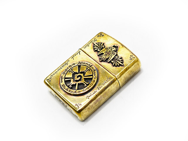 【galcia/ガルシア】「Brass Zippo&rdquo;Eagle&Hunab-Ku&rdquo;/ブラスジッポ&rdquo;イーグル&フナブクー&rdquo;」(22ZP-EH001BB)(Silver925/Brass/ジュエリー/ハーレー/プレゼント/アクセサリー/アメカジ/WOLF PACK/ウルフパック)｜WOLF PACK店