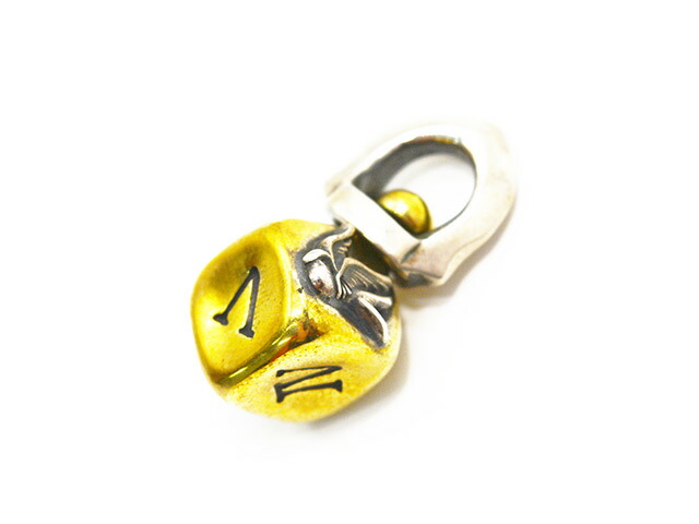 【galcia/ガルシア】「Brass&Silver925 Dice Pendant”Swallow Right”/ブラス&シルバー925ダイスペンダント”スワロー ライト”」(20NT-DC101NSB-SW-R)(ジュエリー/ハーレー/プレゼント/アクセサリー/アメカジ/WOLF PACK/ウルフパック)|WOLF PACK店