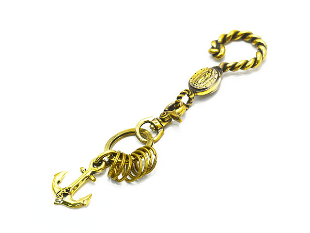 【galcia/ガルシア】「Our Lady of Guadalupe Brass Key Holder/グアダルーペの聖母ブラスキーホルダー」(KBLC-010B)(Silver925/Brass/宝飾品/ハーレー/差し上げ物/付属物/アメカジ/WOLF PACK/狼容器に並べる)