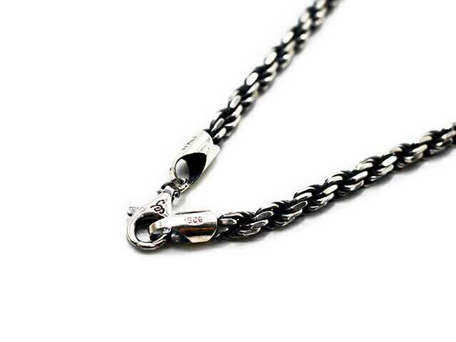 【galcia/ガルシア】「Rope Necklace Chain/ロープネックレスチェーン」(NC-FCL003)(宝飾品/ハーレー/差し上げ物/佩び物/アメカジ/熱っぽい極点/タトゥー/WOLF PACK/狼風呂敷き包み)