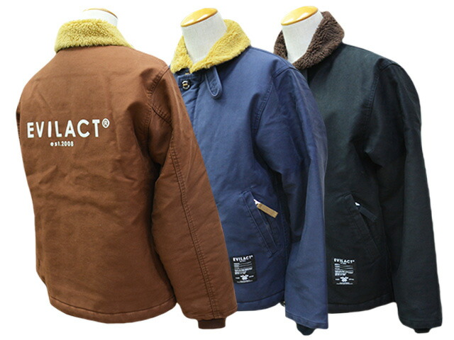 全3色【EVILACT/イーブルアクト】2025AW「MC Deck Jacket/MCデッキジャケット」(EA25-ACT2-J06) (GOODSPEED equipment/グッドスピードイクイップメント/ハーレー/バイカー/アメカジ/ホイールズアパレル/ホットロッド/チョッパー/WOLF PACK/ウルフパック)