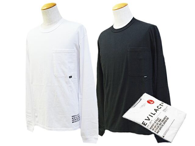 2枚組【EVILACT/イーブルアクト】「2 Pack L/S Tee/2パックロングスリーブTee」(EA-2P-LS)(GOODSPEED equipment/グッドスピードイクイップメント/ハーレー/バイカー/アメカジ/ホイールズアパレル/ホットロッド/チョッパー/WOLF PACK/ウルフパック)｜WOLF PACK店