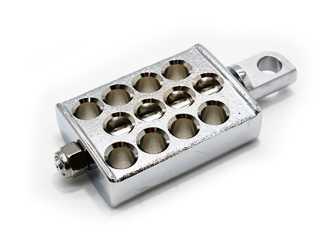 【HWZN BROSS/ハウゼンブロス】「Drilled Kick Pedal/ドリルドキックペダル」(Chrome)(ヴィンテージパーツ/ホイールズアパレル/アメカジ/ホットロッド/ハーレー/WOLF PACK/ウルフパック)|WOLF PACK店