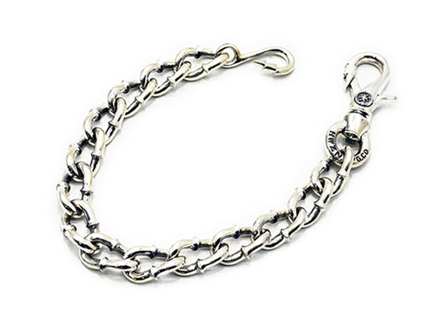 シルバー 950 ウォレットチェーン SILVER 950 DOUBLE HOOK WALLET CHAIN(FREE SIZE Silver