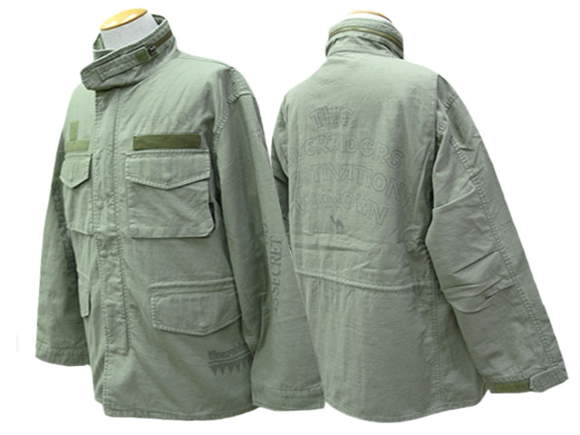 【Liberaiders/リべレイダース】2025FW「Hand Writing Print M65 Jacket/ハンドライティングプリントM65ジャケット」(77012) (ハーレー/バイカー/ホットロッド/アメカジ/ホイールズアパレル/WOLF PACK/ウルフパック)
