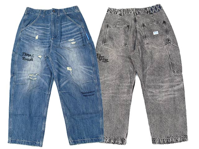 全2色【Liberaiders/リべレイダース】2026SS「DAMAGED DENIM SARROUEL PANTS/ダメージドデニムサルエルパンツ」(73705) (ハーレー/バイカー/ホットロッド/アメカジ/ホイールズアパレル/WOLF PACK/ウルフパック)