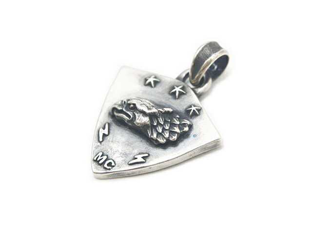 【MAD CULT/マッドカルト】「TWDF Shield Pendant Top/TWDFシールドペンダントトップ」(PT-110)(Silver925/Brass/アクセサリー/ジュエリー/プレゼント/バイカー/ハーレー/ホットロッド/アメカジ/ハンドメイド/ホイールズアパレル/WOLF PACK/ウルフパック)|WOLF PACK店