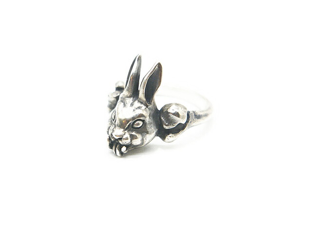 【MAD CULT/マッドカルト】「Medium Evil Rabbit Ring/ミディアムイービルラビットリング」(R-65) (Silver925/Brass/アクセサリー/ジュエリー/指輪/プレゼント/バイカー/ハーレー/ホットロッド/アメカジ/ハンドメイド/ホイールズアパレル/WOLF PACK/ウルフパック)