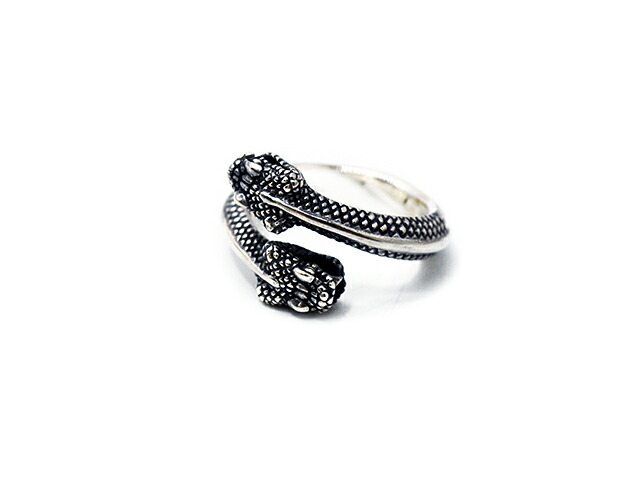 【MAD CULT/マッドカルト】「Double Head Snake Ring”2”/ダブルヘッドスネークリング”2”」(R-88) (Silver925/Brass/アクセサリー/ジュエリー/指輪/プレゼント/バイカー/ハーレー/ホットロッド/アメカジ/ハンドメイド/ホイールズアパレル/WOLF PACK/ウルフパック)