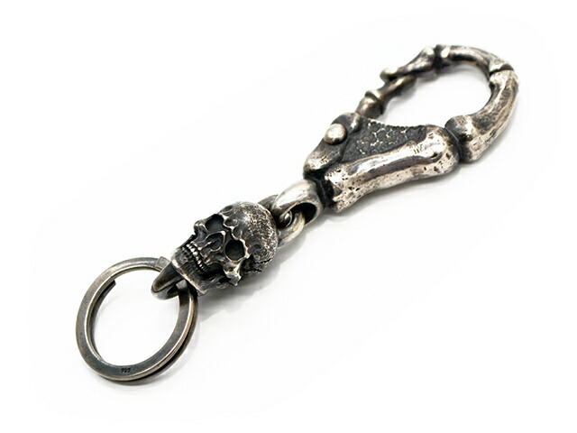 【MAD CULT/マッドカルト】「Finger Bone Hook with GYUGA Key Chain/フィンガーボーンフックウィズギュウガキーチェーン」(KH-13)(Silver925/添え物/宝飾品/差し上げ物/バイ鉄道車両/ハーレー/熱っぽい極点/アメカジ/御手手お手伝いさん/WOLF PACK/狼容器に並べる)