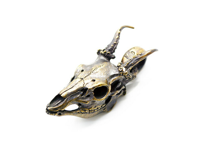 【MAD CULT/マッドカルト】「Deer Skull Head Pendant Top/ディアスカルヘッドペンダントトップ」(MZ-03)(Copper/アクセサリー/ジュエリー/プレゼント/バイカー/ハーレー/ホットロッド/アメカジ/ハンドメイド/WOLF PACK/ウルフパック)｜WOLF PACK店