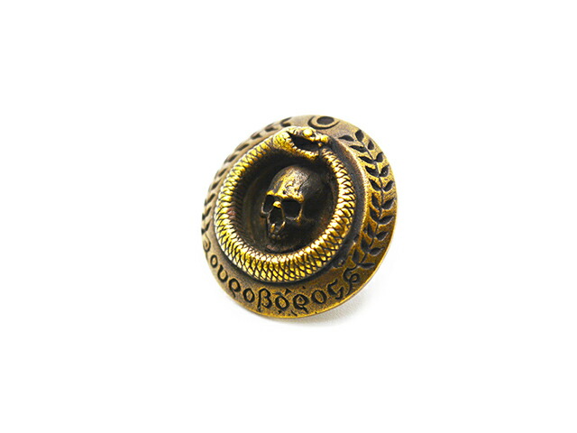 【MAD CULT/マッドカルト】「Ouroboros Concho/ウロボロスコンチョ」(OT-19)(Silver925/Brass/佩び物/宝飾品/差し上げ物/バイ鉄道車両/ハーレー/熱っぽい極点/アメカジ/お手々お手伝いさん/WOLF PACK/狼風呂敷き包み)