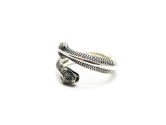 【MAD CULT/マッドカルト】「Double Head Snake Ring/ダブルヘッドスネークリング」(R-27)(Silver925/アクセサリー/ジュエリー/プレゼント/バイカー/ハーレー/ホットロッド/アメカジ/ハンドメイド/WOLF PACK/ウルフパック)|WOLF PACK店