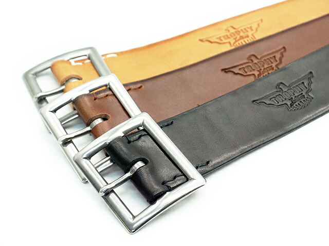 全3色【TROPHY CLOTHING/トロフィークロージング】2023AW「Industrial Iron Buckle Leather Belt/インダストリアルアイアンバックルレザーベルト」(TR-BELT01)【相応う】(ホイールズアパレル/アメカジ/日本の首都インディアンズ/熱っぽい極点/WOLF PACK/狼容器に並べる)