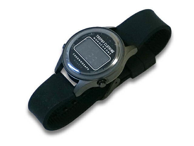 【TROPHY CLOTHING/トロフィークロージング】&times;【VAGUE WATCH Co./ヴァーグウォッチカンパニー】「&rdquo;Monochrome&rdquo;DG Watch-Silicone Belt/&rdquo;モノクローム&rdquo;DGウォッチ-シリコンベルト」(TR-W07)(自動巻き腕時計/プレゼント/アメカジ/ハーレー/ウルフパック)｜WOLF PACK店