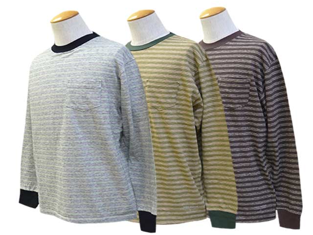 全3色【TROPHY CLOTHING/トロフィークロージング】2025SS「Multi Border L/S Tee/マルチボーダーロングスリーブTee」(TR25SS-201)(アメカジ/ミリタリー/アウトドア/ハーレー/日本の首都インディアンズ/バイ鉄道車両/ホイールズアパレル/熱っぽい極点/WOLF PACK/狼容器に並べる)