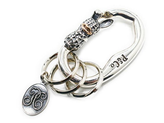 【Peanuts\u0026Co/南京豆商会】「Bunny Peanuts Carabiner/バニーピーナッツカラビナ」(Silver925×K10PG)(ピーナッツアンドコー/付属物/宝飾品/アメカジ/熱っぽい極点/ハーレー/バイ鉄道車両/差し上げ物/ホイールズアパレル/WOLF PACK/狼容器に並べる)