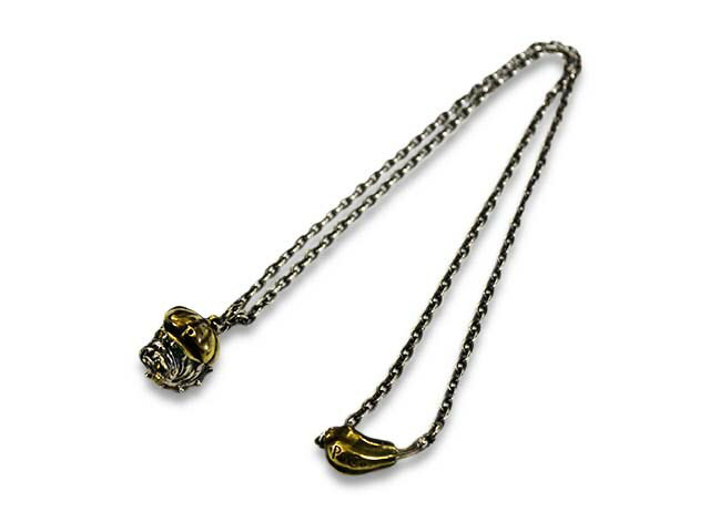 【Peanuts&Co/ピーナッツカンパニー】「Bull Dog Pendant Top&Necklace Chain”Captain”/ブルドッグペンダントトップ&ネックレスチェーン”キャプテン”」(Silver925×Brass)(ピーナッツアンドコー/アクセサリー/プレゼント/アメカジ/ハーレー/ウルフパック)|WOLF PACK店