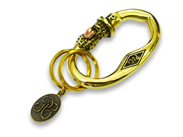 【Peanuts&Co/ピーナッツカンパニー】「Bero Peanuts Carabiner/ベロピーナッツカラビナ」(Brass)(ピーナッツアンドコー/アクセサリー/ジュエリー/アメカジ/ホットロッド/ハーレー/バイカー/プレゼント/ホイールズアパレル/WOLF PACK/ウルフパック)|WOLF PACK店