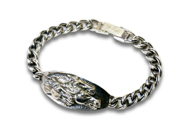 Horse Plate Bracelet ホースプレートブレスレット Silver925 アメカジ ハーレー バイカー ホットロッド プレゼント  アクセサリー WOLF PACK ウルフパック 【98%OFF!】