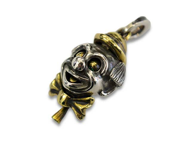 【Peanuts&Co/ピーナッツカンパニー】「Mr.HEAD Pendant Top/ミスターヘッドペンダントトップ」(Silver925×Brass)(ピーナッツアンドコー/アクセサリー/ジュエリー/アメカジ/ホットロッド/ハーレー/バイカー/プレゼント/ホイールズアパレル/WOLF PACK/ウルフパック)|WOLF PACK店
