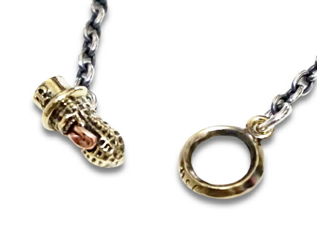 【Peanuts\u0026Co/南京豆相手】「Bero Peanuts Necklace Chain Type 2”Round”/ベロピーナッツネックレスチェーンタイプ2”丸一こま”」(Silver925×Brass)(ピーナッツアンドコー/佩び物/アメカジ/差し上げ物/ホイールズアパレル/WOLF PACK/狼風呂敷き包み)