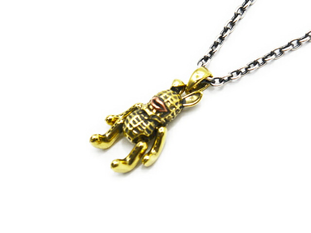 【Peanuts&Co/ピーナッツカンパニー】「Teddy Bunny Peanuts Pendant Top＆Small Bunny Peanuts Hook Chain”Round”/テディーバニーピーナッツペンダントトップ＆スモールバニーピーナッツフックチェーン”丸コマ”」(Brass×Copper/Silver925) (WOLF PACK) 31,460円