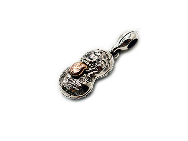 【Peanuts&Co/ピーナッツカンパニー】「Medium Tattoo Bero Peanuts Pendant Top/ミディアムタトゥーベロピーナッツペンダントトップ」(Silver925×K10PG) (ピーナッツアンドコー/アクセサリー/ジュエリー/アメカジ/ハーレー/プレゼント/WOLF PACK/ウルフパック)