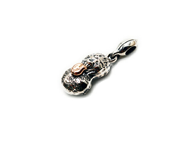 【Peanuts&Co/ピーナッツカンパニー】「Small Tattoo Bero Peanuts Pendant Top/スモールタトゥーベロピーナッツペンダントトップ」(Silver925×K10PG) (ピーナッツアンドコー/アクセサリー/ジュエリー/アメカジ/ハーレー/プレゼント/WOLF PACK/ウルフパック)