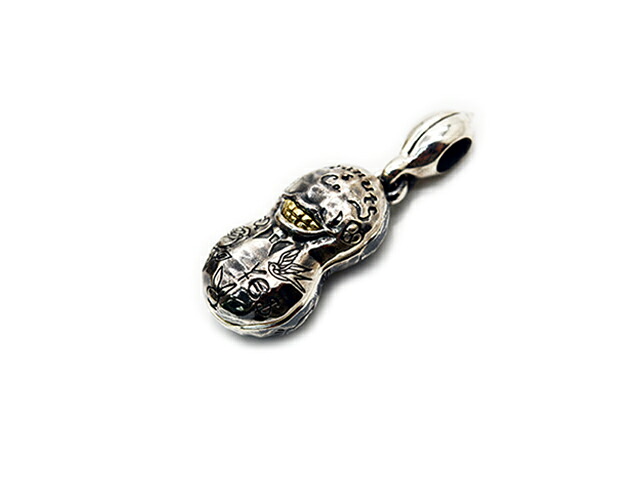 【Peanuts&Co/ピーナッツカンパニー】「Medium Tattoo Peanuts Pendant Top/ミディアムタトゥーピーナッツペンダントトップ」(Silver925&times;K10YG)(ピーナッツアンドコー/アクセサリー/ジュエリー/アメカジ/ハーレー/プレゼント/WOLF PACK/ウルフパック)｜WOLF PACK店