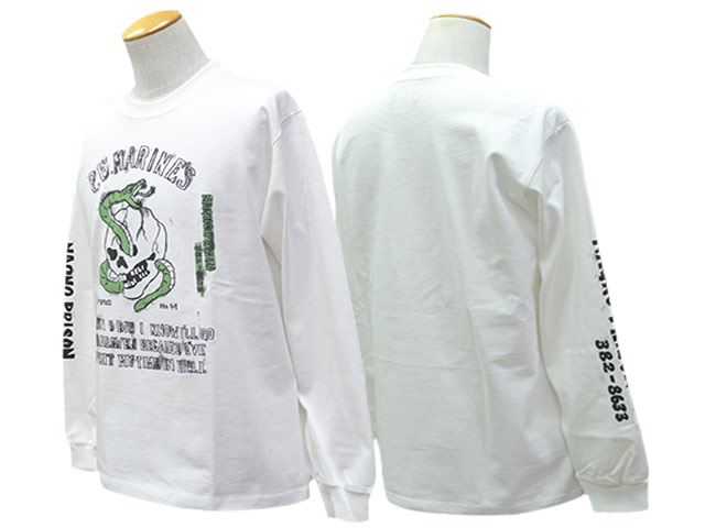 【POP EYES/ポップアイズ】2025AW「Prison Art P.E.MARINES L/S Tee/プリズンアートP.E.マリンズロングスリーブTee」(25AW-PPE-007) (UNCHANGING LOVE/アンチェンジングラブ/MONSTOR TIMES/モンストアタイムズ/アメカジ/WOLF PACK/ウルフパック)