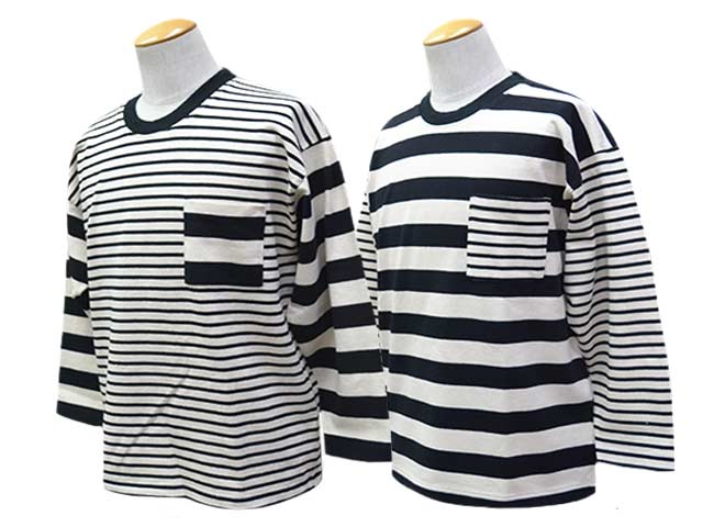 全2色【POP EYES/ポップアイズ】2026SS「CRAZY BORDER L/S Tee/クレイジーボーダーロングスリーブTee」(26SS-PPE-006) (UNCHANGING LOVE/アンチェンジングラブ/MISTER X/ミスターエックス/アメカジ/ハーレー/ホットロッド/WOLF PACK/ウルフパック)
