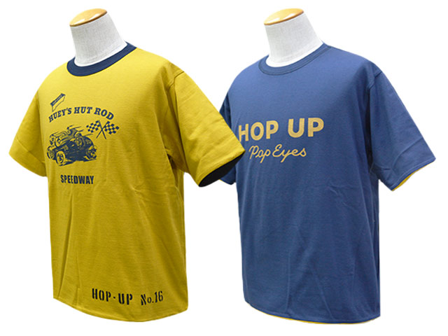 【POP EYES/ポップアイズ】2026SS「HOP UP SPEEDWAY Reversible S/S Tee/ホップアップスピードウェイリバーシブルショートスリーブTee」(26SS-PPE-007) (UNCHANGING LOVE/アンチェンジングラブ/アメカジ/ハーレー/ホットロッド/WOLF PACK/ウルフパック)