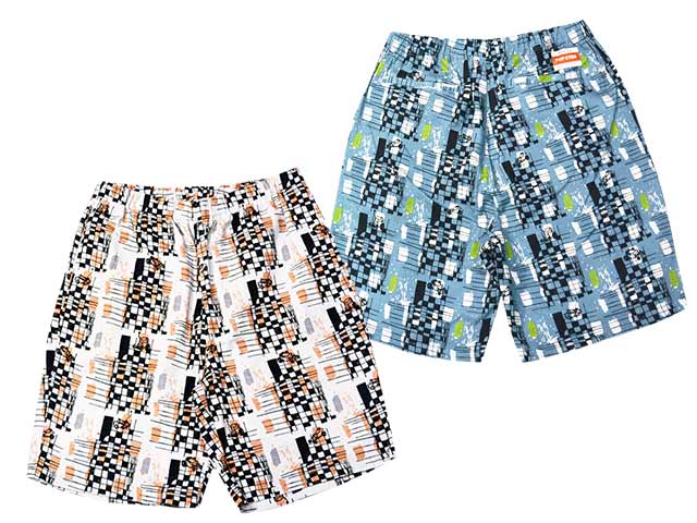 全2色【POP EYES/ポップアイズ】2026SS「Checkered Hell Drive Shorts/チェッカードヘルドライブショーツ」(26SS-PPE-010) (UNCHANGING LOVE/アンチェンジングラブ/MONSTOR TIMES/モンストアタイムズ/アメカジ/ハーレー/ホットロッド/WOLF PACK/ウルフパック)