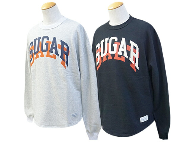 全2色【Sugar＆Co./シュガーアンドコー】2024AW「Drop Sweat”SUGAR&SALT”/ドロップスウェット”シュガー&ソルト”」(SGR-SW21) (デニム/ジーンズ/インディゴ/アメカジ/ハーレー/ホットロッド/ミリタリー/アウトドア/ホイールズアパレル/WOLF PACK/ウルフパック)