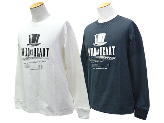 全2色【WILD AT HEART/ワイルドアットハート】2026SS「6.2oz Crew Neck L/S Tee”SILK HAT”/6.2オンスクルーネックロングスリーブTee”シルクハット”」(8261003) (アンチェンジングラブ/ポップアイズ/モンストアタイムズ/アメカジ/ウルフパック)