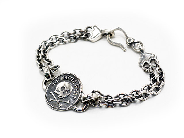 【HΦS/エイチファイエス】「NO MATTER WHAT BRACELET/ノーマターワットブレスレット」(25HS-BR001-SV925) (galcia/ガルシア/UNCHANGING LOVE/アンチェンジングラブ/POP EYES/ポップアイズ/アメカジ/ホットロッド/WOLF PACK/ウルフパック) 52,800円